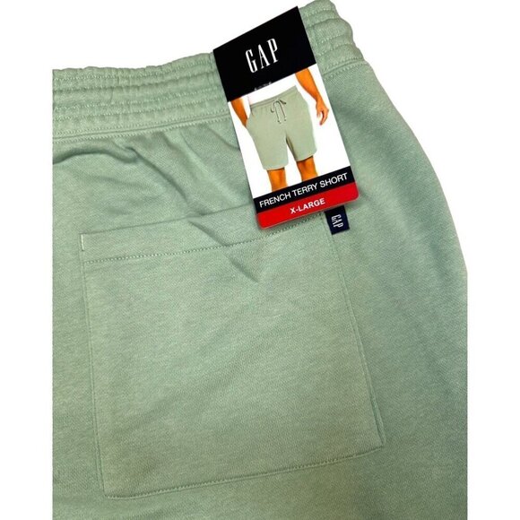GAP Mens French Terry Shorts Granite Green Size XL - Picture 3 of 6